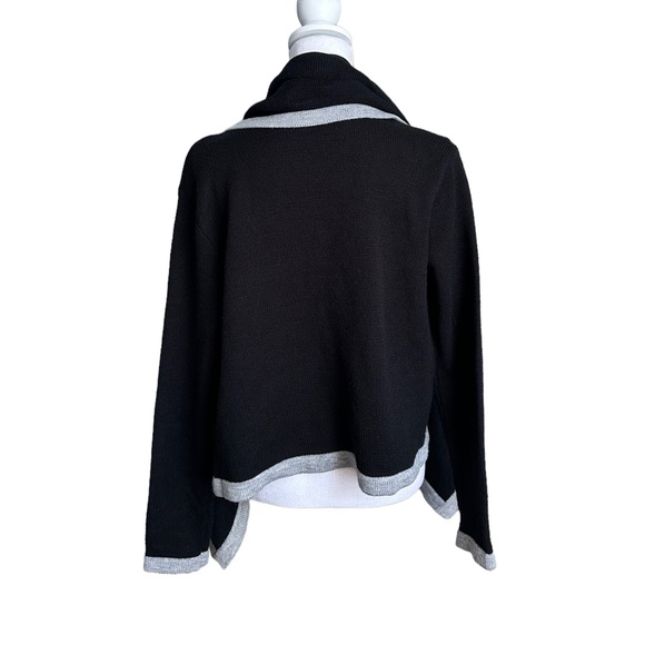 Kaitlyn Two Tone Drape Open Front Cardigan Size Small - Picture 3 of 17
